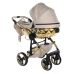 Junama Heart 07 Beige gold Bērnu rati 2in1