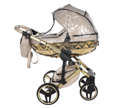 Junama Heart 07 Beige gold Bērnu rati 2in1