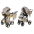 Junama Heart 07 Beige gold Bērnu rati 2in1