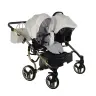 Junama Individual Duo White Gold Dvīņu rati 2in1