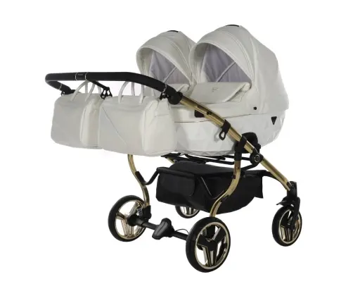 Junama Individual Duo White Gold Dvīņu rati 2in1