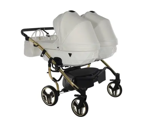 Junama Individual Duo White Gold Dvīņu rati 2in1