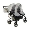 Junama Individual Duo White Gold Dvīņu rati 2in1
