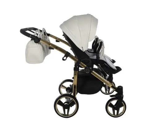 Junama Individual Duo White Gold Dvīņu rati 2in1