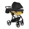 Junama Mirror Col.02 Black gold Bērnu rati 2in1