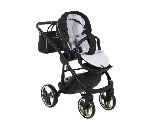 Junama Mirror Col.02 Black gold Bērnu rati 2in1