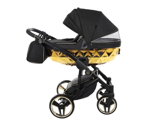 Junama Mirror Col.02 Black gold Bērnu rati 3in1