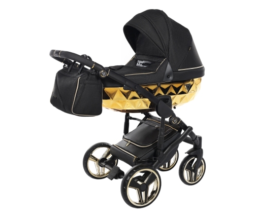 Junama Mirror Col.02 Black gold Bērnu rati 3in1