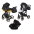 Junama Mirror Col.02 Black gold Bērnu rati 3in1