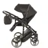 Junama Mirror Col.03 Black silver Bērnu rati 2in1