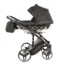 Junama Mirror Col.03 Black silver Bērnu rati 2in1