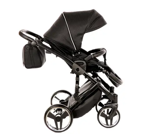 Junama Mirror Col.03 Black silver Bērnu rati 2in1