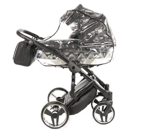 Junama Mirror Col.03 Black silver Bērnu rati 2in1