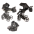 Junama Mirror Col.03 Black silver Bērnu rati 3in1