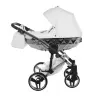 Junama Mirror Col.04 White silver Bērnu rati 2in1