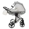Junama Mirror Col.04 White silver Bērnu rati 2in1
