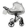 Junama Mirror Col.04 White silver Bērnu rati 2in1