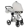 Junama Mirror Col.04 White silver Bērnu rati 2in1