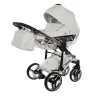 Junama Mirror Col.04 White silver Bērnu rati 2in1