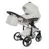 Junama Mirror Col.04 White silver Bērnu rati 2in1