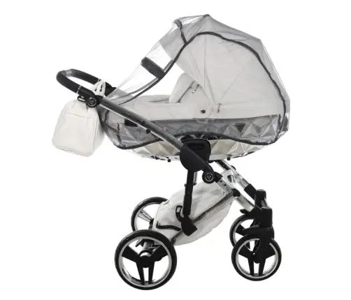 Junama Mirror Col.04 White silver Детская коляска 3 в 1