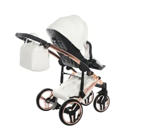 Junama Mirror Col.05 White rose gold Bērnu rati 3in1