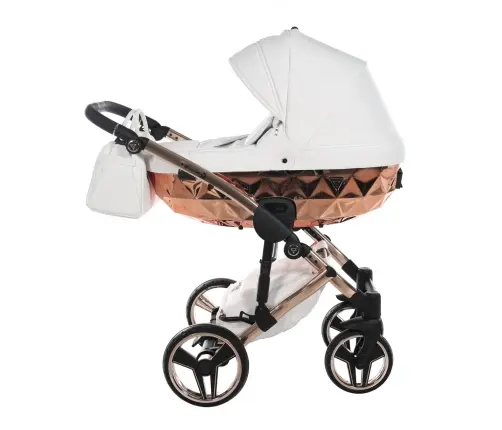 Junama Mirror Col.05 White rose gold Bērnu rati 3in1