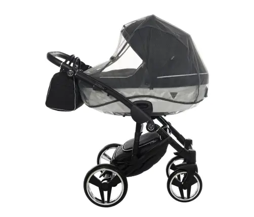 Junama Mirror Satin Col.01 Silver Bērnu rati 2in1