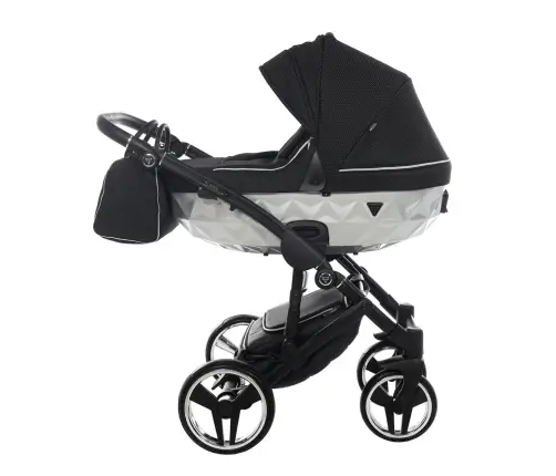 Junama Mirror Satin Col.01 Silver Bērnu rati 3in1