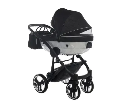 Junama Mirror Satin Col.01 Silver Bērnu rati 3in1