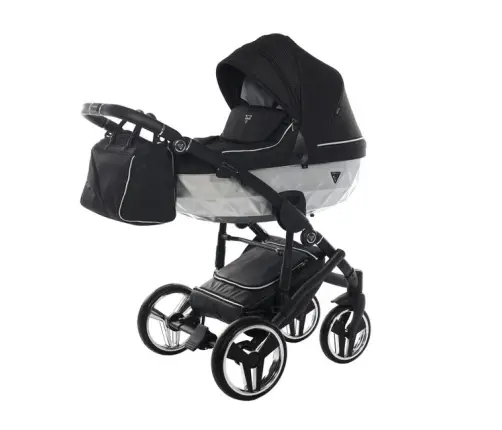 Junama Mirror Satin Col.01 Silver Bērnu rati 3in1