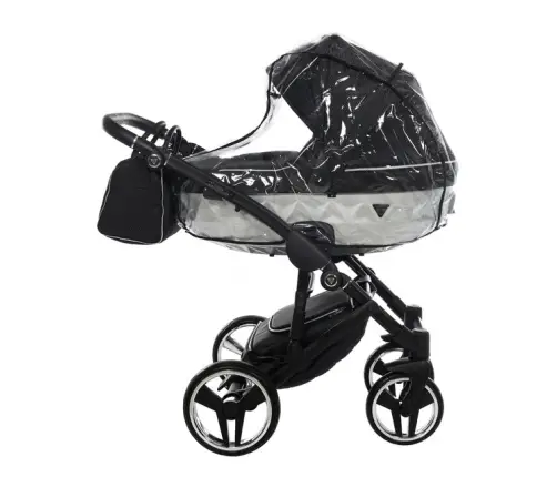 Junama Mirror Satin Col.01 Silver Bērnu rati 3in1