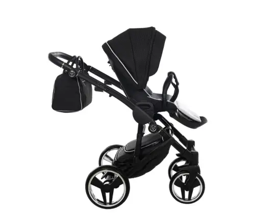 Junama Mirror Satin Col.01 Silver Bērnu rati 3in1