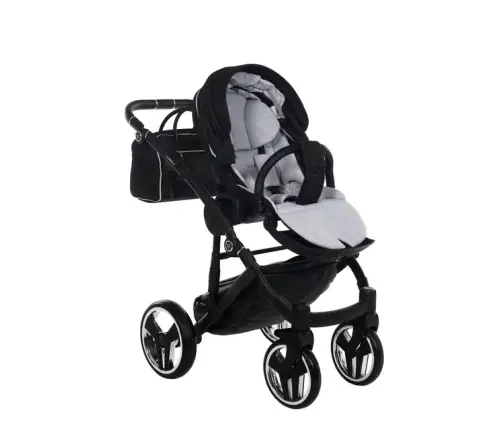 Junama Mirror Satin Col.01 Silver Bērnu rati 3in1