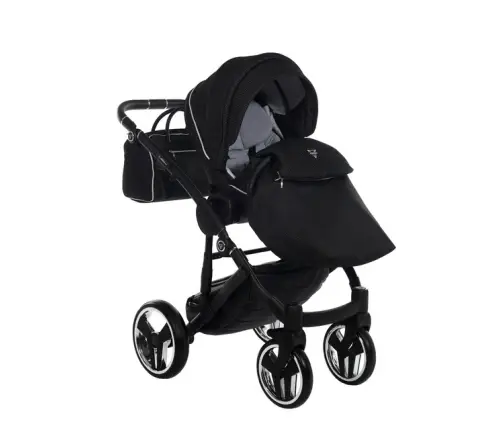 Junama Mirror Satin Col.01 Silver Bērnu rati 3in1