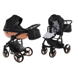 Junama Mirror Satin Col.02 Satin rose gold Bērnu rati 2in1
