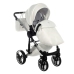 Junama Mirror Satin Col.04 White silver Bērnu rati 2in1