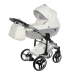 Junama Mirror Satin Col.04 White silver Bērnu rati 2in1