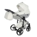 Junama Mirror Satin Col.04 White silver Bērnu rati 2in1