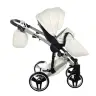 Junama Mirror Satin Col.04 White silver Детская коляска 3 в 1
