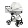 Junama Mirror Satin Col.04 White silver Детская коляска 3 в 1