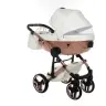 Junama Mirror Satin Col.05 White rose gold Bērnu rati 2in1