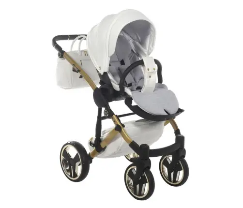 Junama Mirror Satin Col.06 White gold Детская коляска 2 в 1