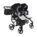 Junama Mirror Satin Duo 01 Black Silver Dvīņu rati 2in1