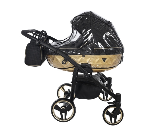 Junama Mirror Satin Duo 03 Black Gold Dvīņu rati 2in1