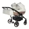 Junama Mirror Satin Duo 05 White Rose Gold Dvīņu rati 3in1