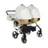 Junama Mirror Satin Duo 06 White Gold Dvīņu rati 2in1