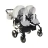 Junama Mirror Satin Duo 06 White Gold Dvīņu rati 2in1