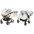 Junama Mirror Satin Duo 06 White Gold Dvīņu rati 2in1