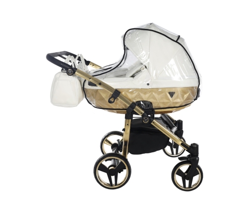 Junama Mirror Satin Duo 06 White Gold Dvīņu rati 3in1